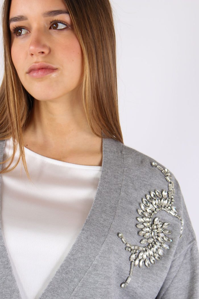 Venetico Cardigan Applicazione Medium-10