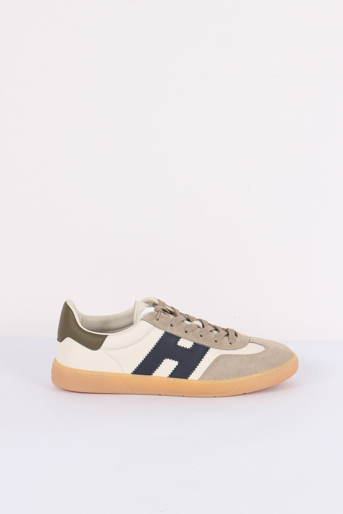 Sneakers Cool Allacciato H Beige/bianco