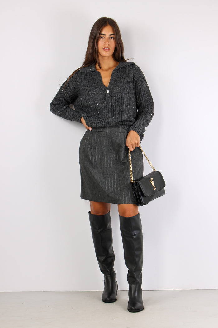 Almerigo Maglia Scavo V Costa Antracite-5