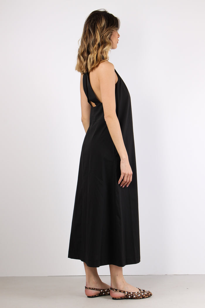 Abito Scavo V Cotone Nero-5