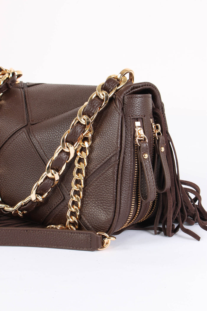 Tracolla Media Frange Brown-4