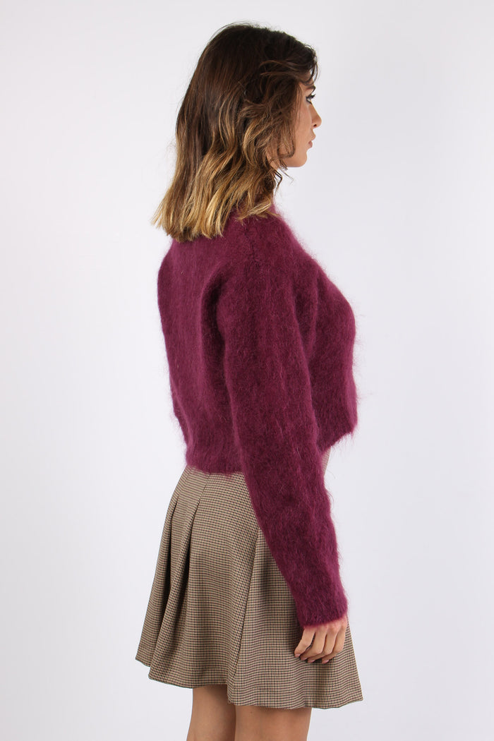 Maglia Misto Mohair Bordeaux-5