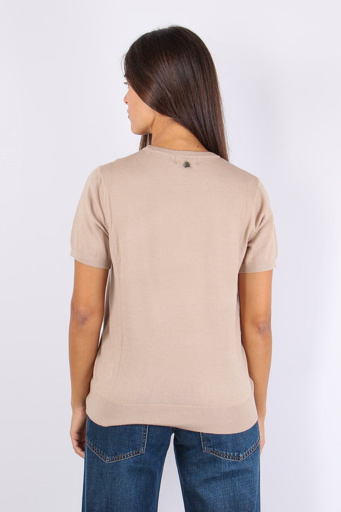 Maglia Viscosa M/m Cammello-4