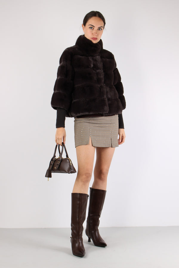 Marila Pelliccia Corta Manicot Shopping