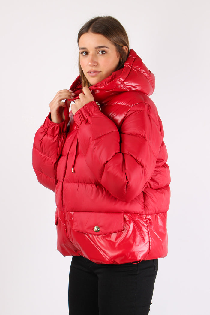 Piumino Over Piuma D Oca Ciliegia-5