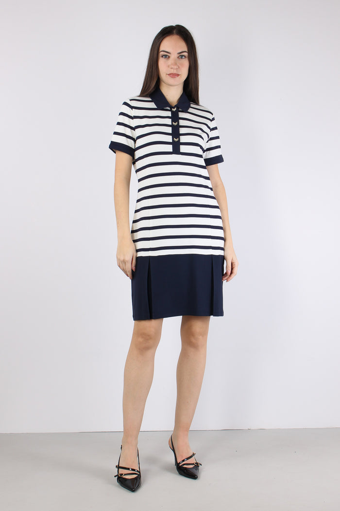 Abito Polo Jersey Riga White/blue-3
