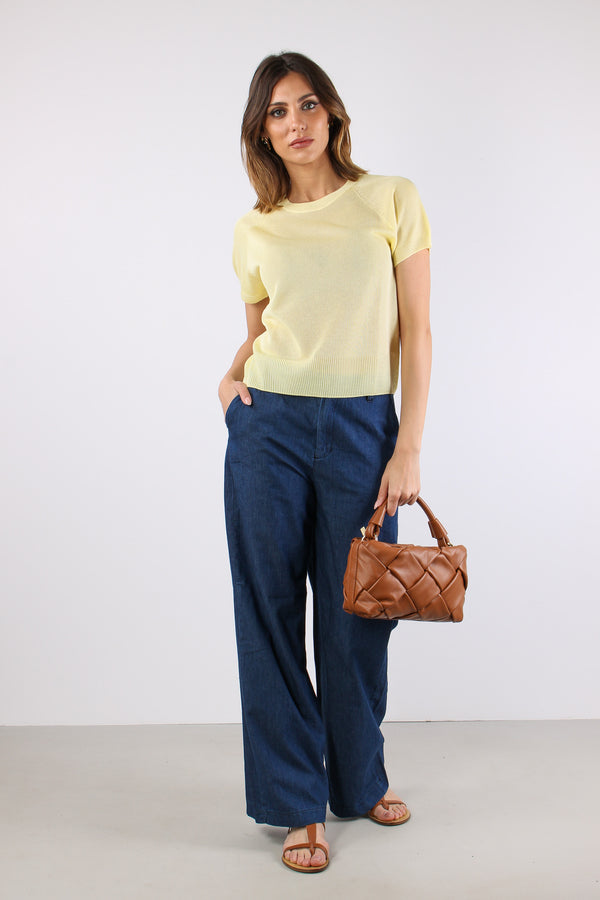 Maglia M/m Filo Cotone Giallo