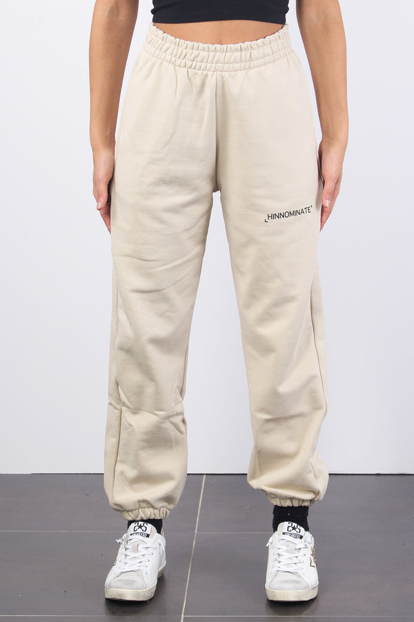 Pantalone Felpa Basico Beige Sand-2