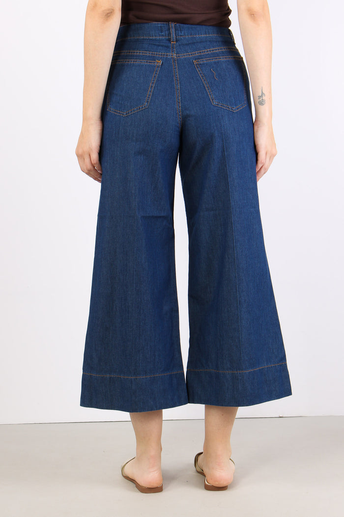 Denim Cropped Impunture Contra Denim-5