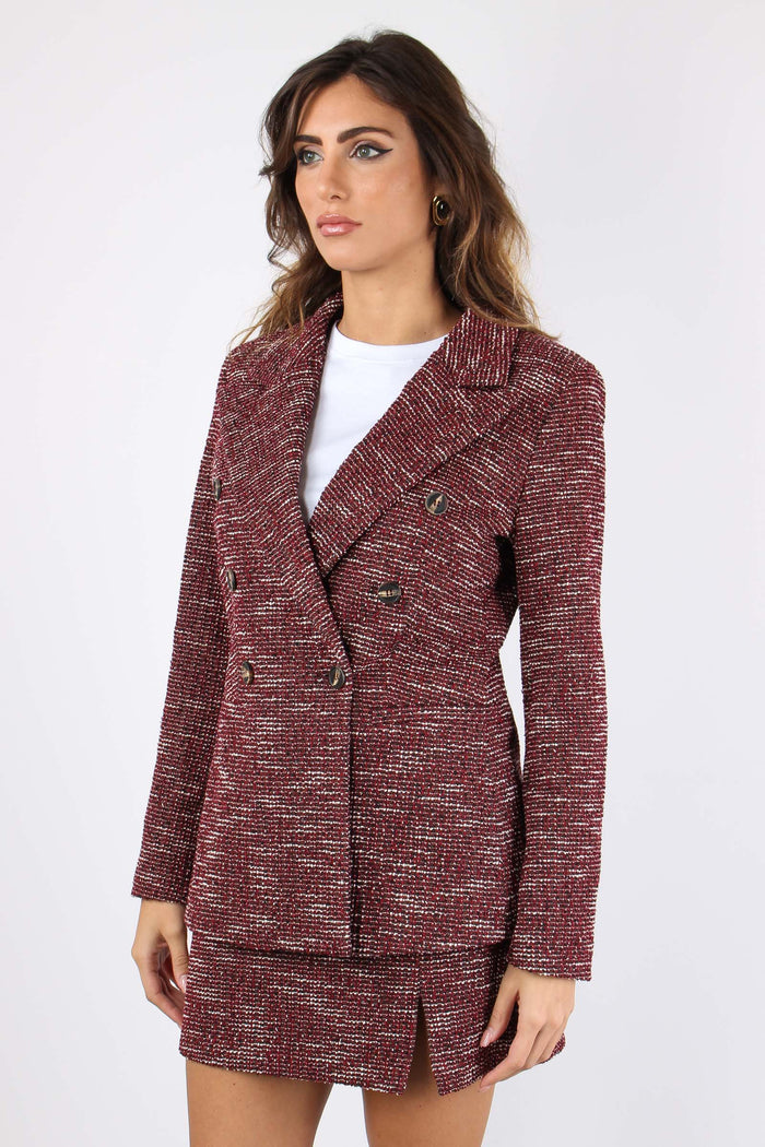 Giacca Doppiopetto Boucle Pail Bordeuax-2