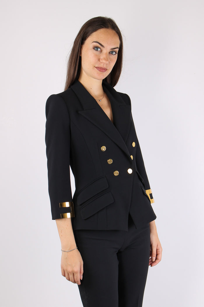 Giacca Crepe Stretch Nero-4