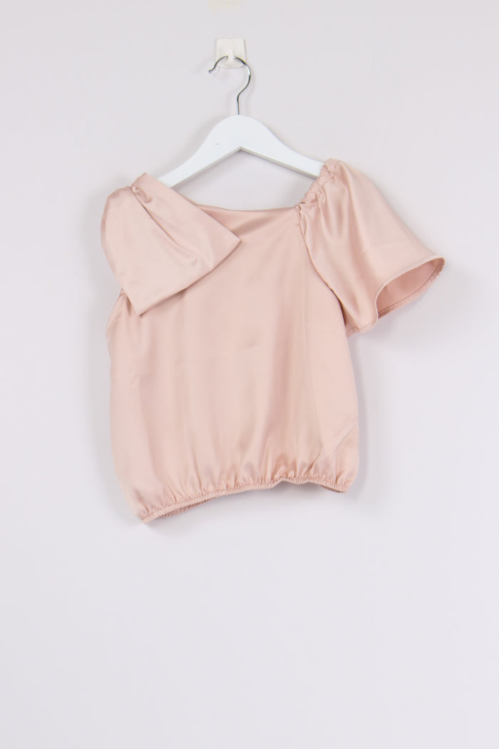 Top Mono Manica Rosa