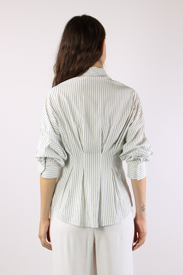 Camicia Riga M/l Arriccio Vita Bianco/nero-5