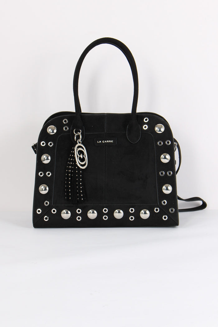 Shopping Camoscio Maxi Borchie Black