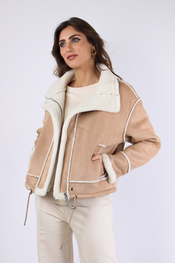 Ecomontone Corto Over Misty Nude-3