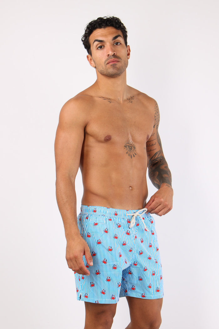 Costume Boxer Stretch Azzurro-3