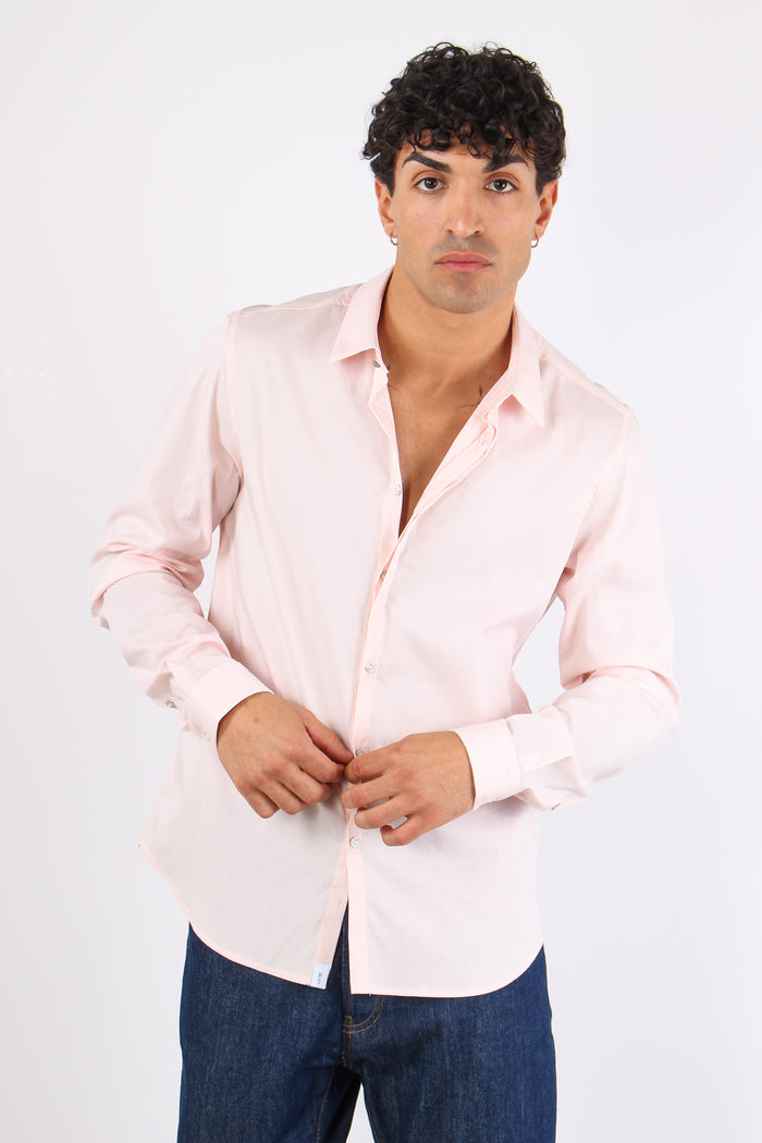 Sport Camicia Basica Rosa-5