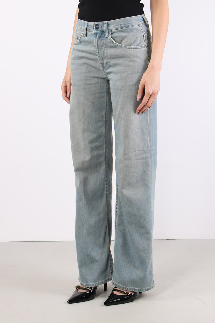 Jacklyn Denim Palazzo Leggero Denim Scuro-3
