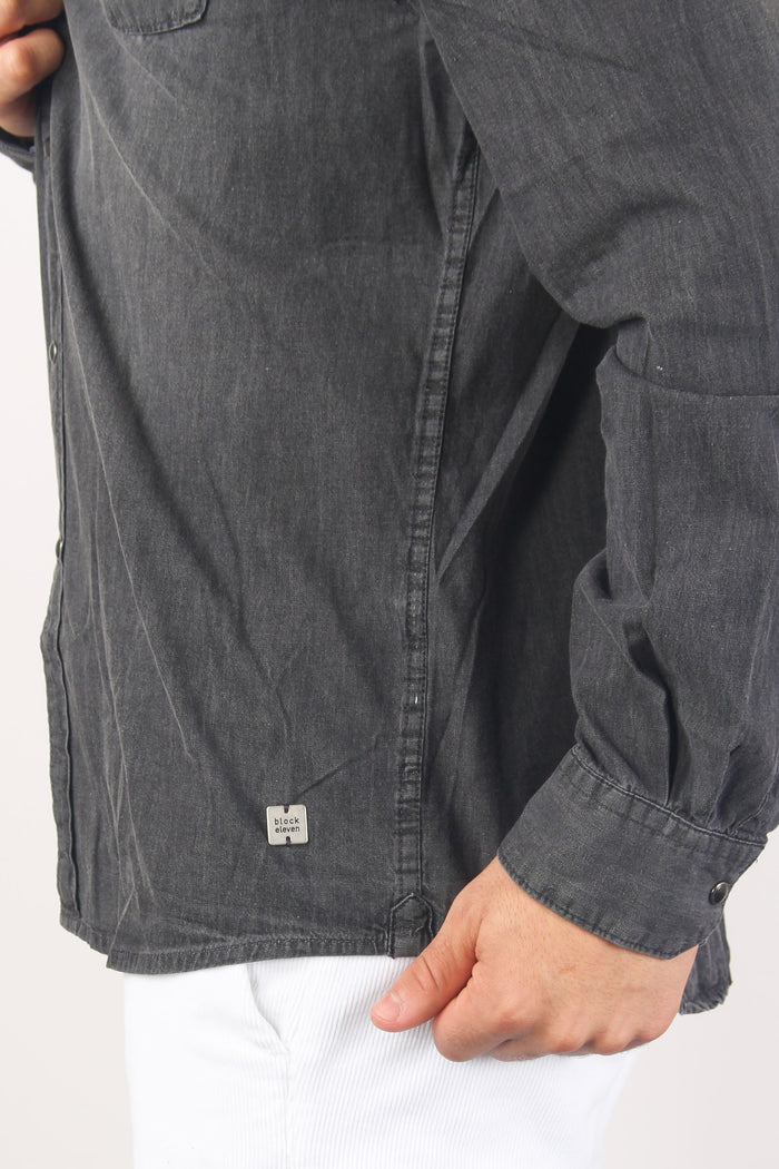 Camicia Denim West Nero-7