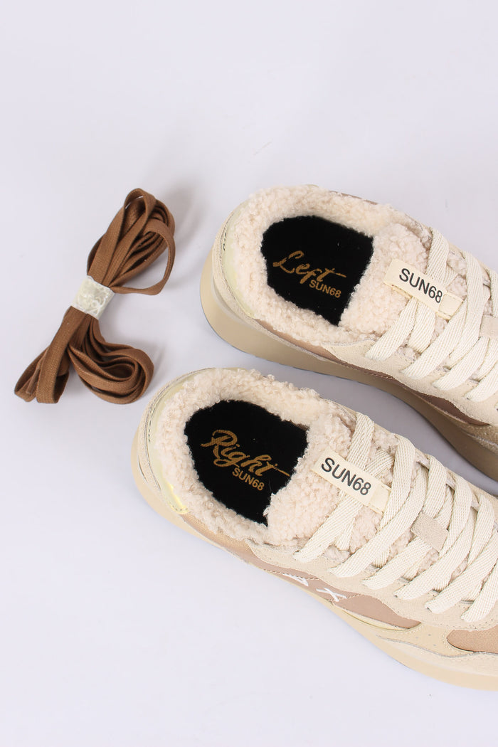 Sneakers Big Ally Teddy Fur Bianco-4