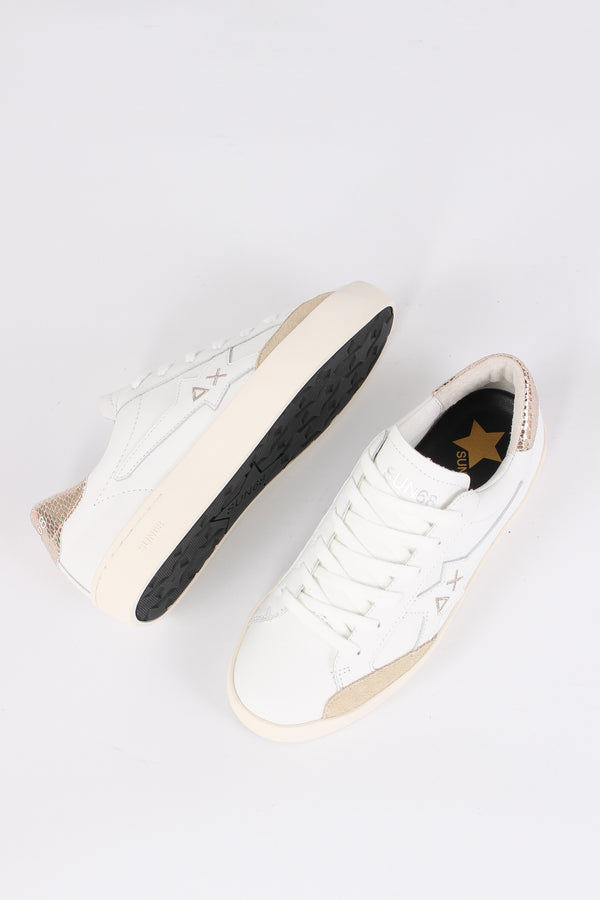 Sneakers Katy Leather Bianco/oro-2