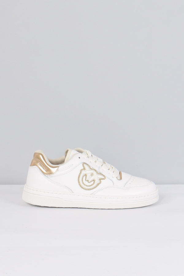 Mandy 01 Sneaker Pelle Logo White/light Gold