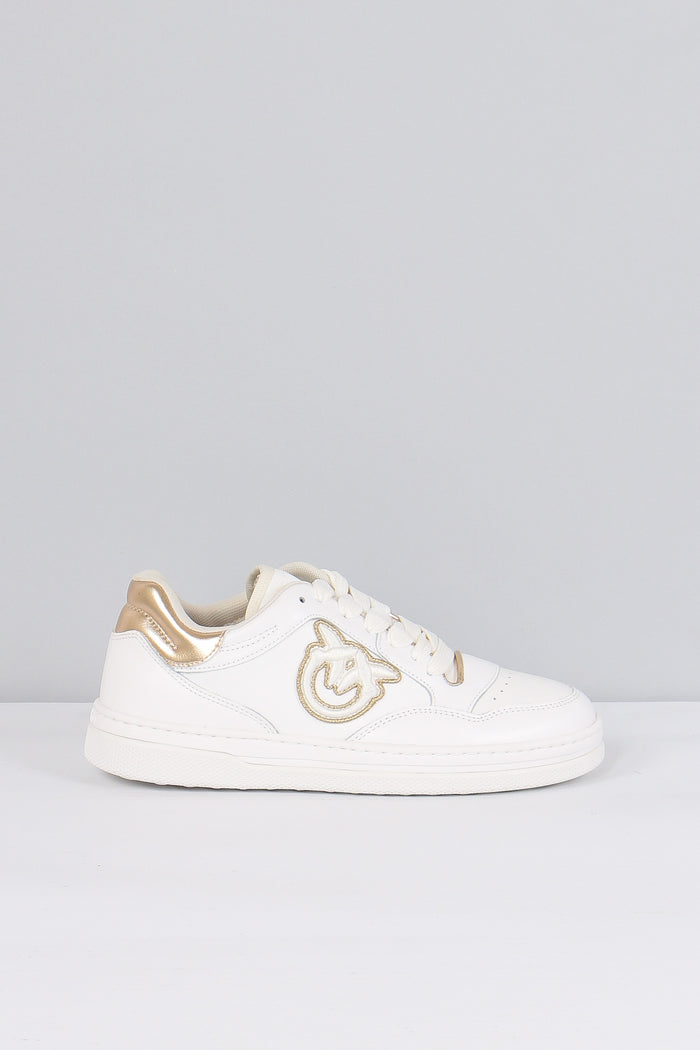 Mandy 01 Sneaker Pelle Logo White/light Gold