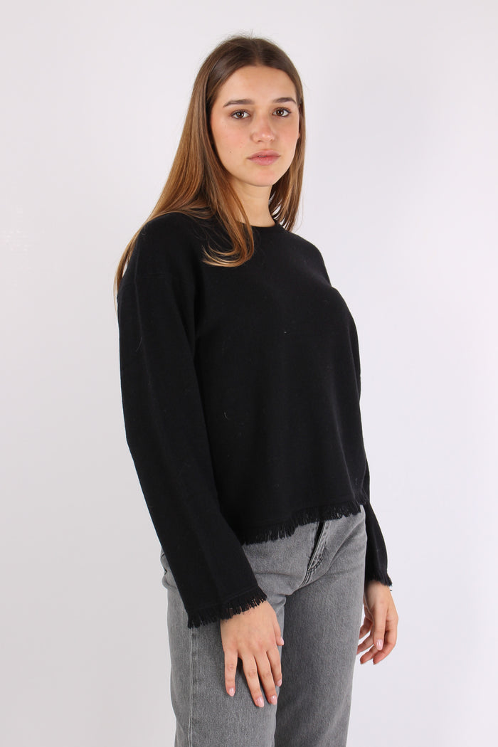 Girocollo Frangette Nero-6