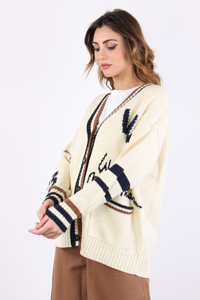 Wkdblasone Cardigan Scritte Dis Scriita-7