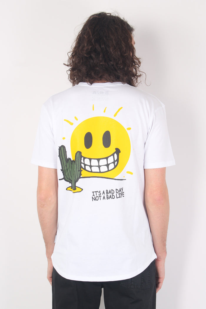 T-shirt Stampa Smile Bianco-3