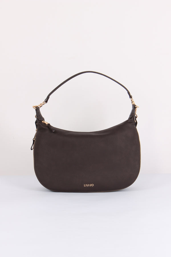 Maxi Hobo Fondo Bimateriale Deep Brown