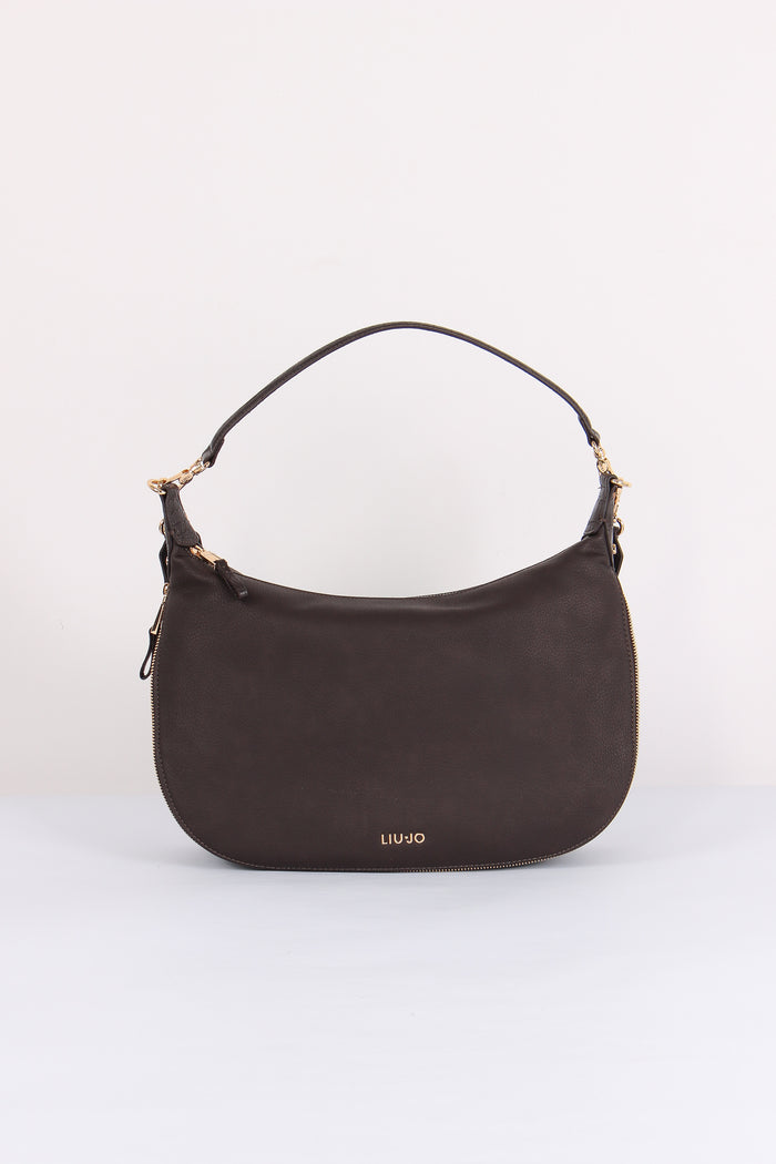 Maxi Hobo Fondo Bimateriale Deep Brown