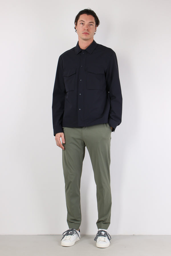 Giacca Over Tasca Toppa Navy