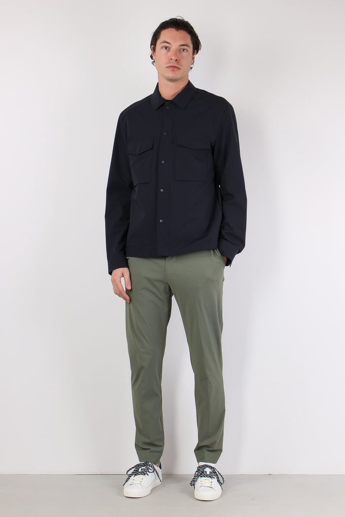 Giacca Over Tasca Toppa Navy