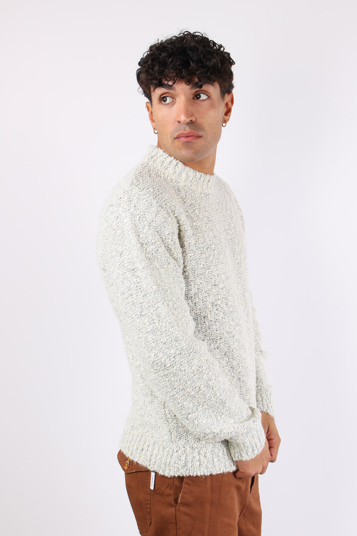 Maglia Girocollo Boucle Panna-4