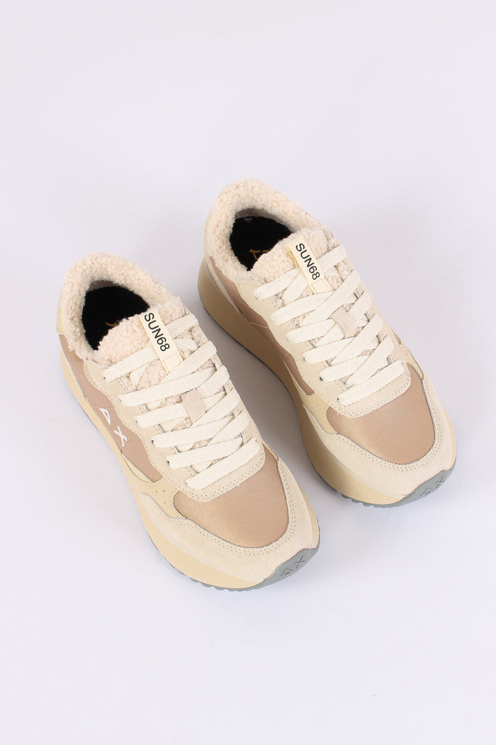 Sneakers Big Ally Teddy Fur Bianco-6