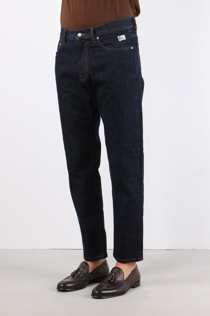 Denim Cuciture Contrasto Denim Scuro-2