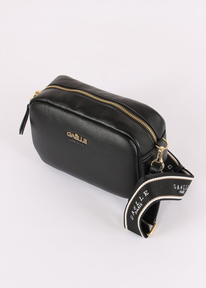 Camera Bag Tracolla Logo Nero-5