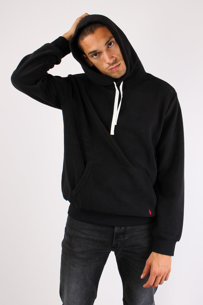 Felpa Cappuccio Pile Polo Black-2