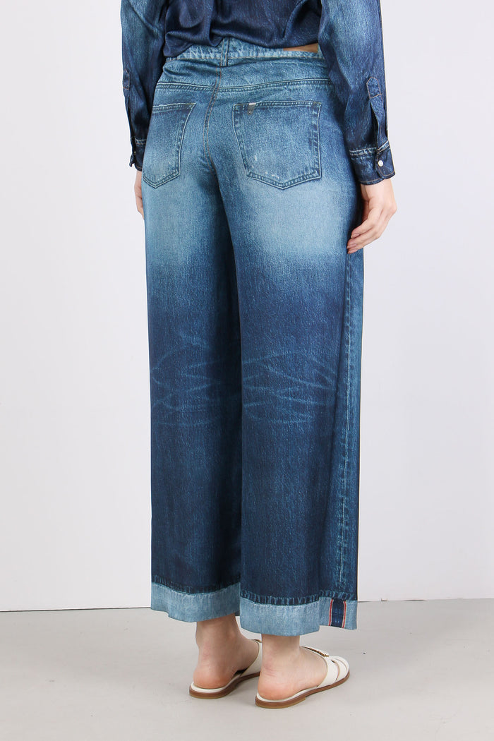 Jeans Stampa Digitale Rottture Blu Denim-4
