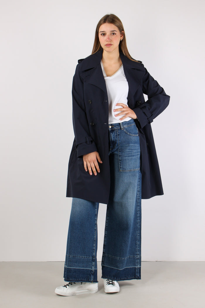 Talya Trench Medio Blue Black-3