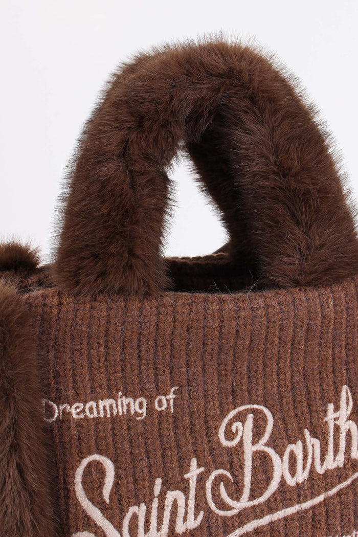 Shopping Piccola Pelliccia Marrone-7