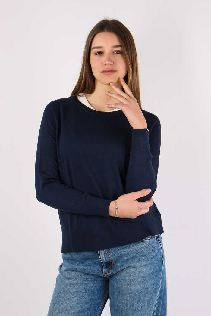 Maglia Manica Reglan Blu-3