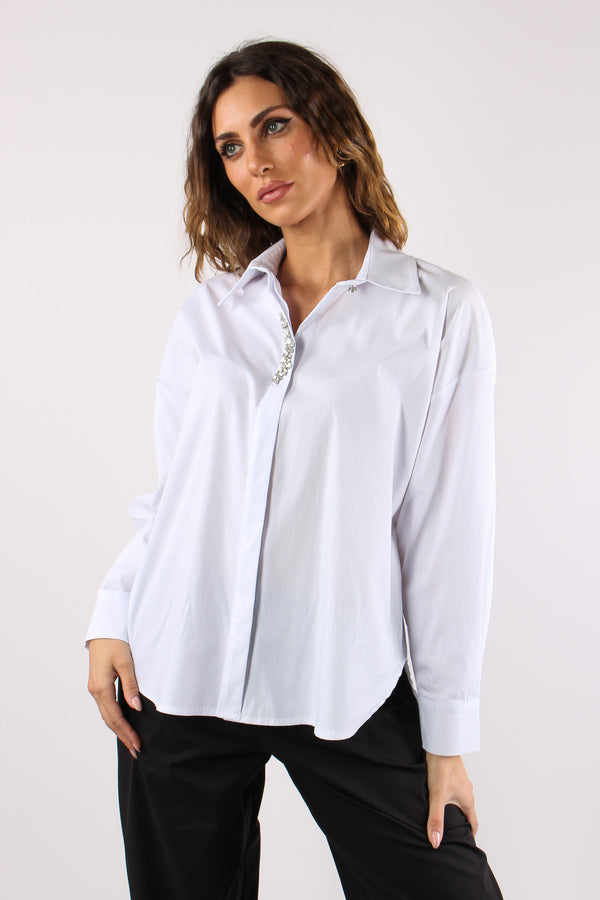 Camicia Over Castone Bianco-2