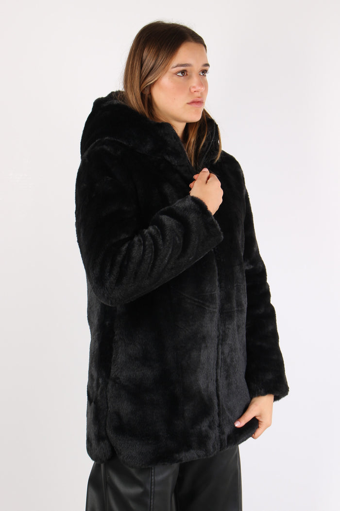 Bridget Cappotto Cappuccio Black-11