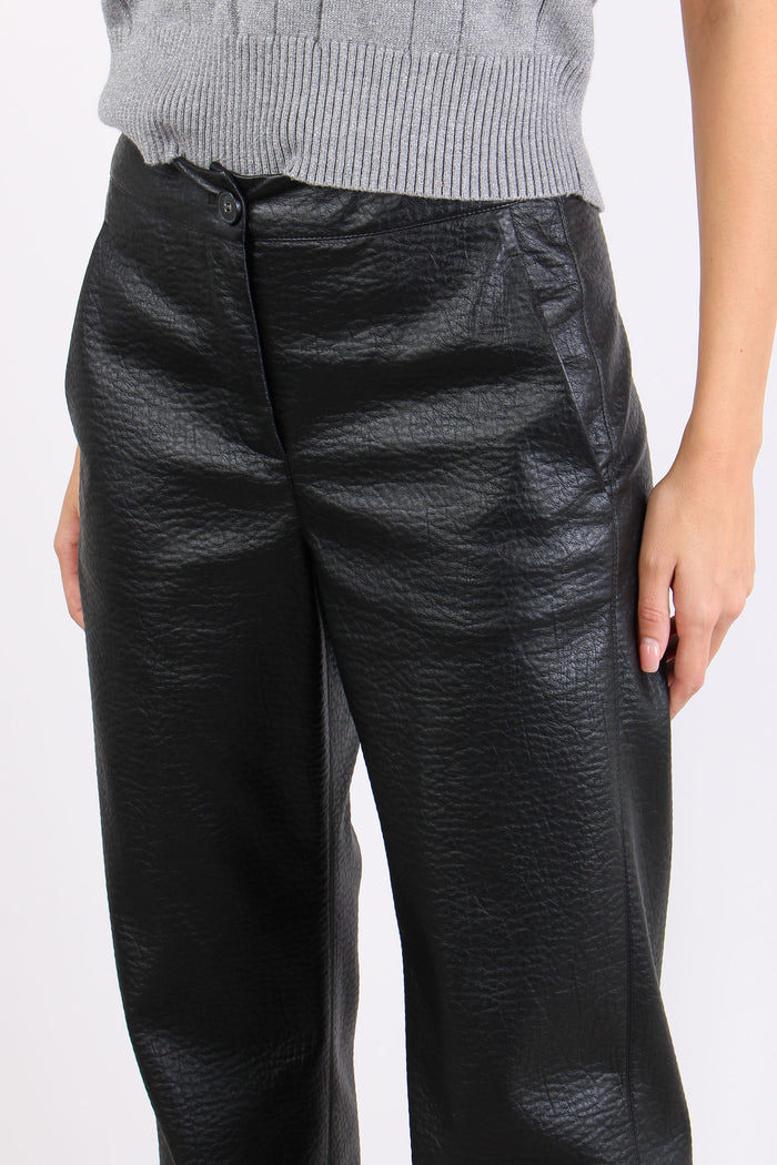 Pantalone Ecopelle Nero-7