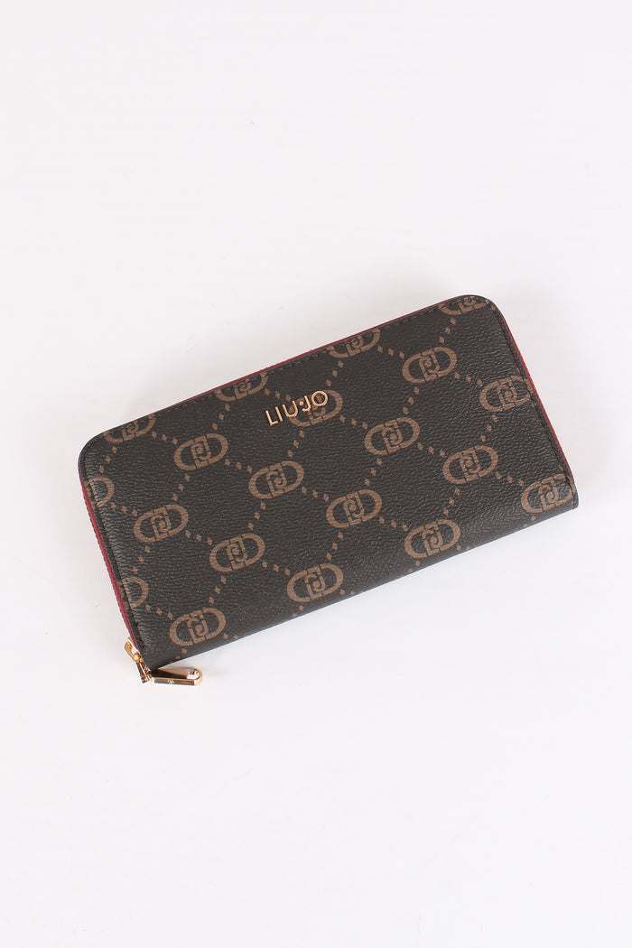 Portafoglio Zip Around Grande Red Wine-5