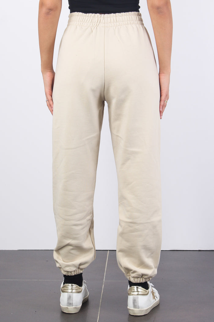Pantalone Felpa Basico Beige Sand-3