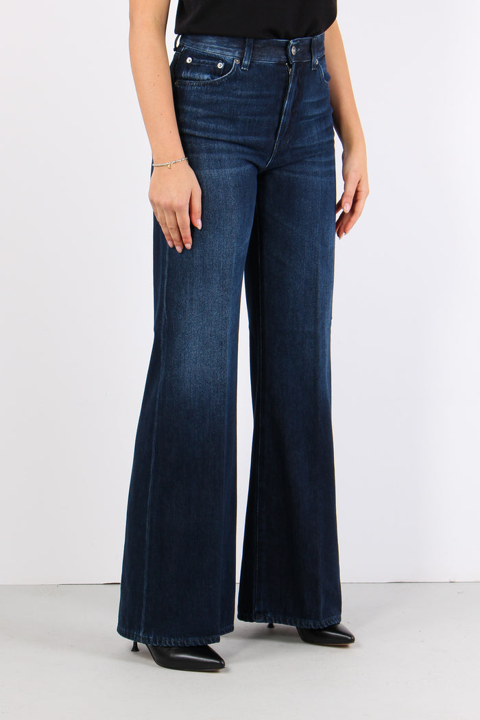 Amber Denim Palazzo Denim Scuro-7
