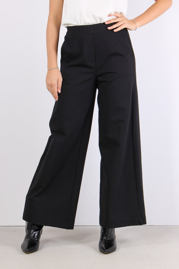 Pantalone Palazzo Punto Milano Nero-2